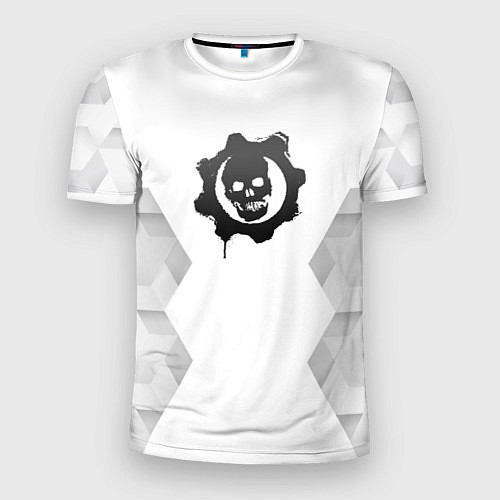 Мужская спорт-футболка Gears of War white poly / 3D-принт – фото 1