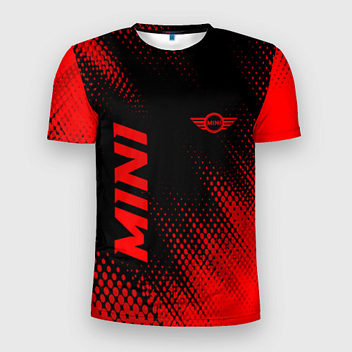 Мужская спорт-футболка Mini - red gradient вертикально / 3D-принт – фото 1