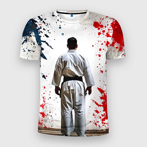 Мужская спорт-футболка Борец айкидо на белом / 3D-принт – фото 1
