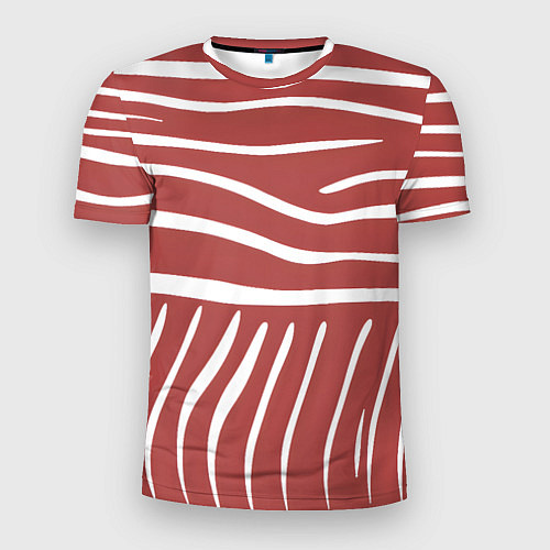Мужская спорт-футболка Полоски красной зебры / 3D-принт – фото 1