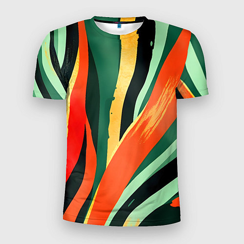Мужская спорт-футболка Тропическая жаркая абстракция / 3D-принт – фото 1