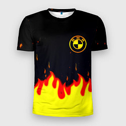 Мужская спорт-футболка BMW огненный