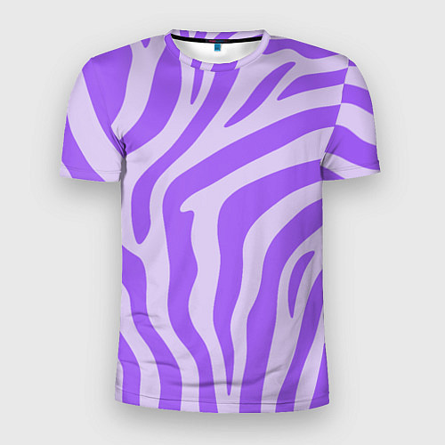 Мужская спорт-футболка Лавандовый тигровый паттерн / 3D-принт – фото 1
