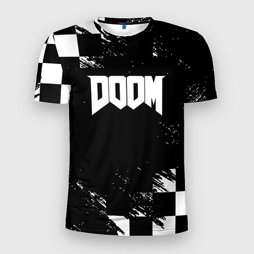 Мужская спорт-футболка Doom краски клетка / 3D-принт – фото 1