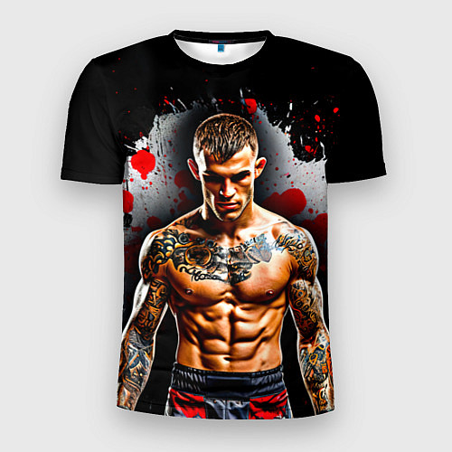 Мужская спорт-футболка Дастин Порье на черном / 3D-принт – фото 1