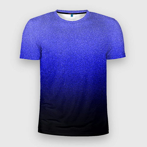 Мужская спорт-футболка Градиент индиго из синего в чёрный / 3D-принт – фото 1
