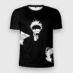 Мужская спорт-футболка Сатору годжо битва