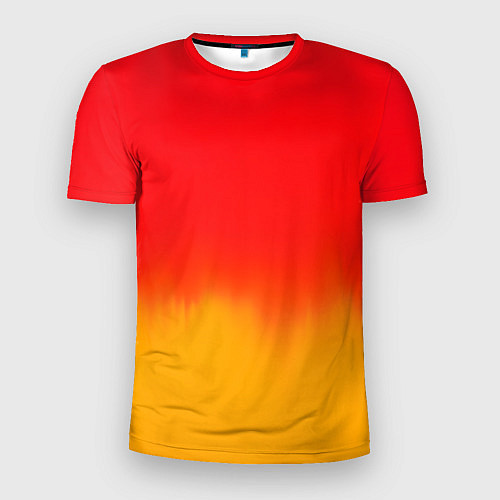 Мужская спорт-футболка Абстракция с красным и желтым / 3D-принт – фото 1