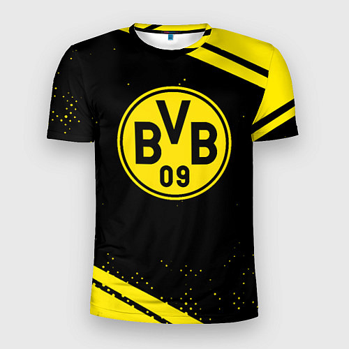 Мужская спорт-футболка Borussia полосы / 3D-принт – фото 1