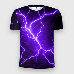 Футболка спортивная мужская Color purple black, цвет: 3D-принт