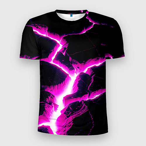 Мужская спорт-футболка Color pink black / 3D-принт – фото 1