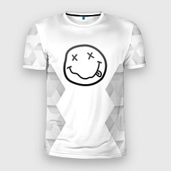 Футболка спортивная мужская Nirvana white poly, цвет: 3D-принт