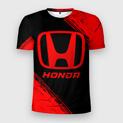 Мужская спорт-футболка Honda - red gradient