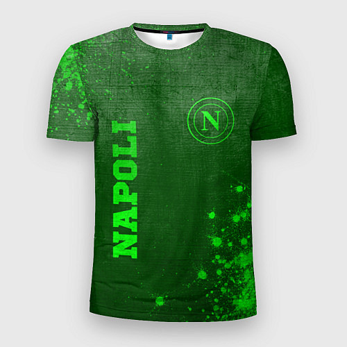 Мужская спорт-футболка Napoli - green gradient вертикально / 3D-принт – фото 1