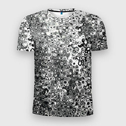 Мужская спорт-футболка Чёрно-белый абстрактная текстура
