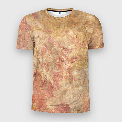 Мужская спорт-футболка Абстракция - marble red / 3D-принт – фото 1