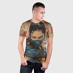 Футболка спортивная мужская Боец Мортал комбат Китана, цвет: 3D-принт — фото 2