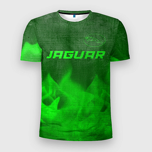Мужская спорт-футболка Jaguar - green gradient посередине / 3D-принт – фото 1