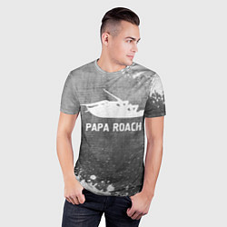 Футболка спортивная мужская Papa Roach - grey gradient, цвет: 3D-принт — фото 2