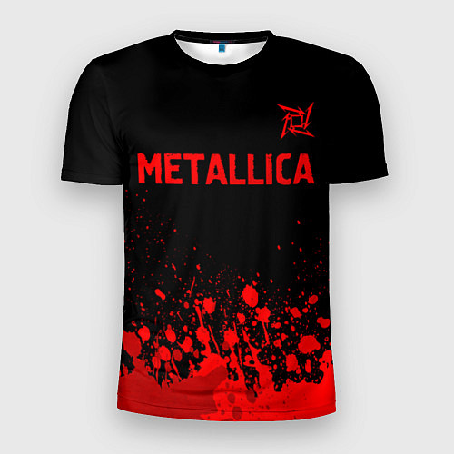 Мужская спорт-футболка Metallica - red gradient посередине / 3D-принт – фото 1