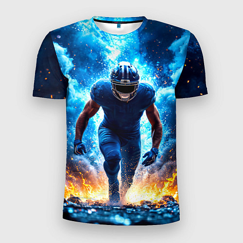 Мужская спорт-футболка Огненный раннинбек / 3D-принт – фото 1