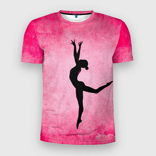 Мужская спорт-футболка Спортивная гимнастика на розовом / 3D-принт – фото 1
