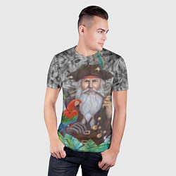 Футболка спортивная мужская Пират с попугаем, цвет: 3D-принт — фото 2