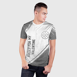 Футболка спортивная мужская Bullet For My Valentine - white gradient вертикаль, цвет: 3D-принт — фото 2