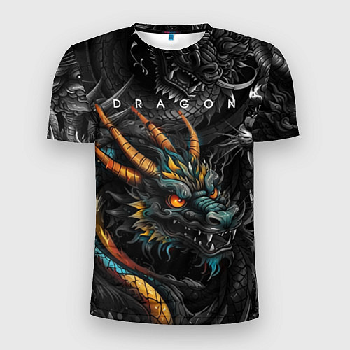 Мужская спорт-футболка Японский дракон татуировка / 3D-принт – фото 1