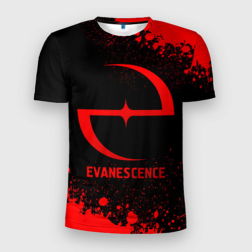 Мужская спорт-футболка Evanescence - red gradient / 3D-принт – фото 1