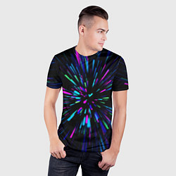 Футболка спортивная мужская Neon rods, цвет: 3D-принт — фото 2