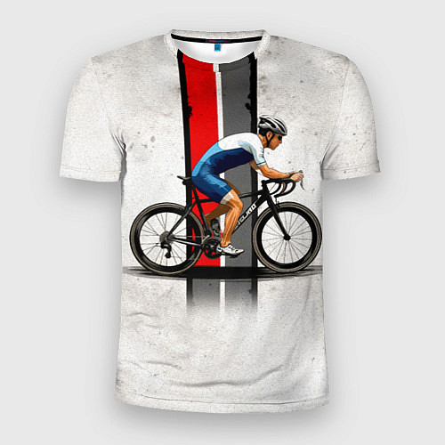 Мужская спорт-футболка Триатлонист на белом / 3D-принт – фото 1