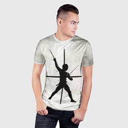 Футболка спортивная мужская Фехтование на саблях, цвет: 3D-принт — фото 2