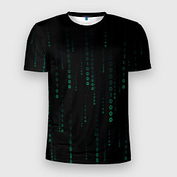 Мужская спорт-футболка Color black turquoise