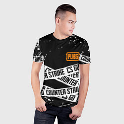 Футболка спортивная мужская CS x pubg, цвет: 3D-принт — фото 2