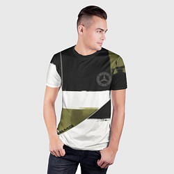 Футболка спортивная мужская Merсedes Benz логотип, цвет: 3D-принт — фото 2