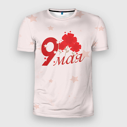 Мужская спорт-футболка 9 мая гвоздики / 3D-принт – фото 1