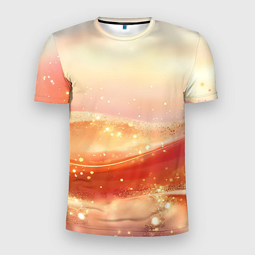 Мужская спорт-футболка Оранжевые пески - абстракция / 3D-принт – фото 1