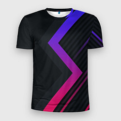 Футболка спортивная мужская Color black line, цвет: 3D-принт