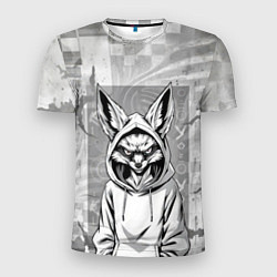 Мужская спорт-футболка Фенек в балахоне