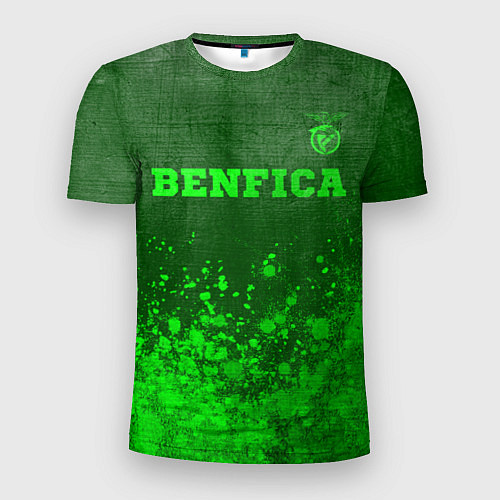 Мужская спорт-футболка Benfica - green gradient посередине / 3D-принт – фото 1