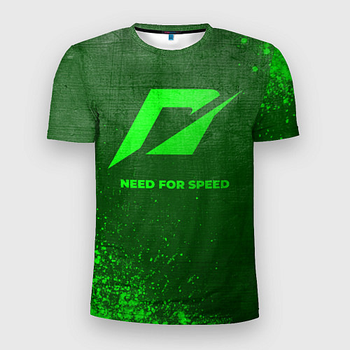 Мужская спорт-футболка Need for Speed - green gradient / 3D-принт – фото 1