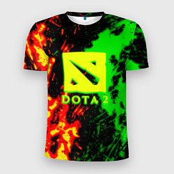 Футболка спортивная мужская Dota 2 кислотные краски, цвет: 3D-принт
