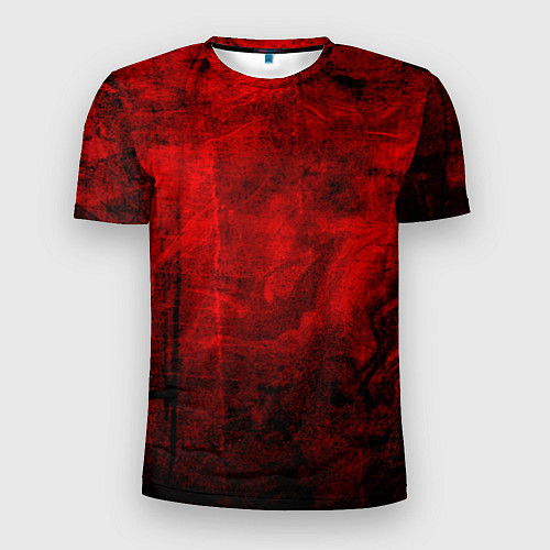 Мужская спорт-футболка Абстракция - red trash darkness / 3D-принт – фото 1