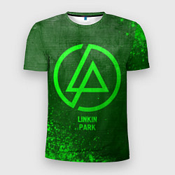 Футболка спортивная мужская Linkin Park - green gradient, цвет: 3D-принт