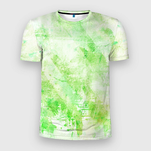 Мужская спорт-футболка Абстракция - light green atom / 3D-принт – фото 1