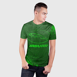 Футболка спортивная мужская Jaguar - green gradient, цвет: 3D-принт — фото 2