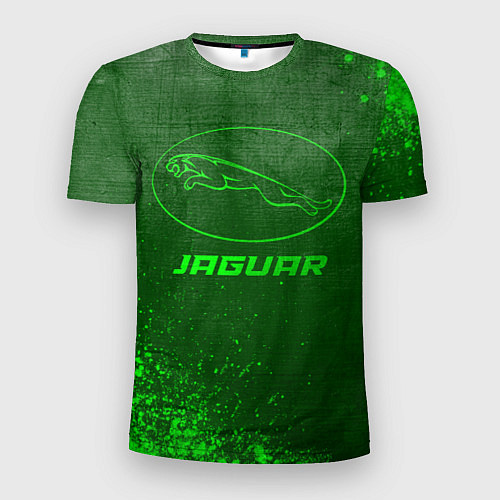 Мужская спорт-футболка Jaguar - green gradient / 3D-принт – фото 1