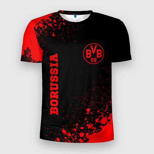 Мужская спорт-футболка Borussia - red gradient вертикально / 3D-принт – фото 1