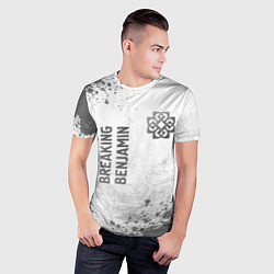 Футболка спортивная мужская Breaking Benjamin - white gradient вертикально, цвет: 3D-принт — фото 2